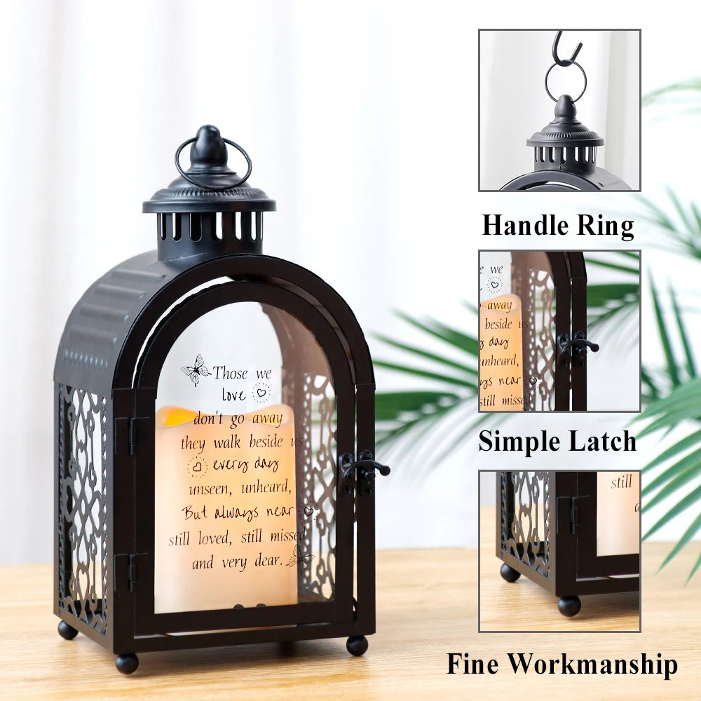 Metal Black Candle Lantern Candle Holder Home Decoration Metal Lanterns for Home Decor