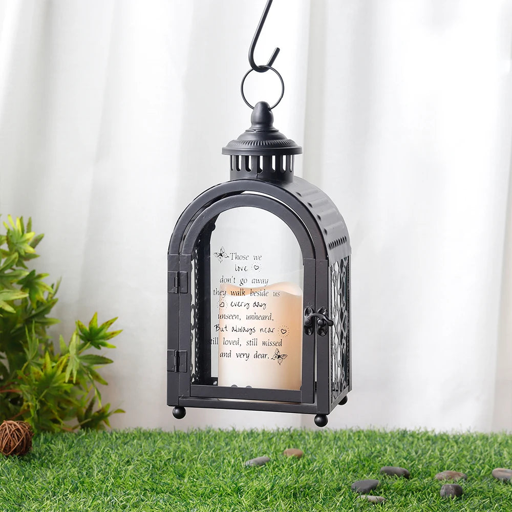 Metal Black Candle Lantern Candle Holder Home Decoration Metal Lanterns for Home Decor