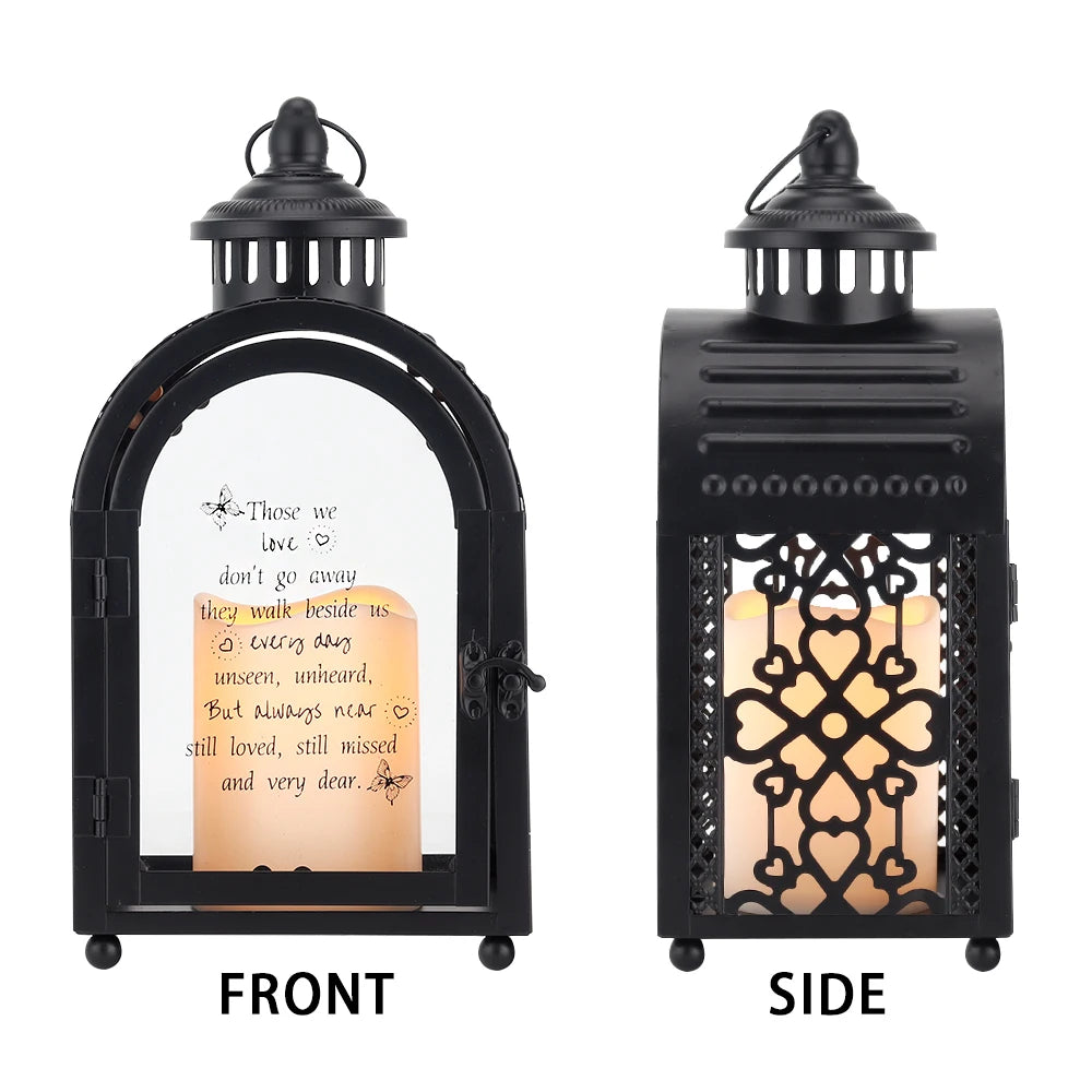 Metal Black Candle Lantern Candle Holder Home Decoration Metal Lanterns for Home Decor