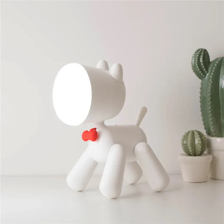 Puppy Cordless Battery Operated Study Table Lamp Home Decor Cute USB Rechargeable Led Nurse Night Light for Kid Bedroom