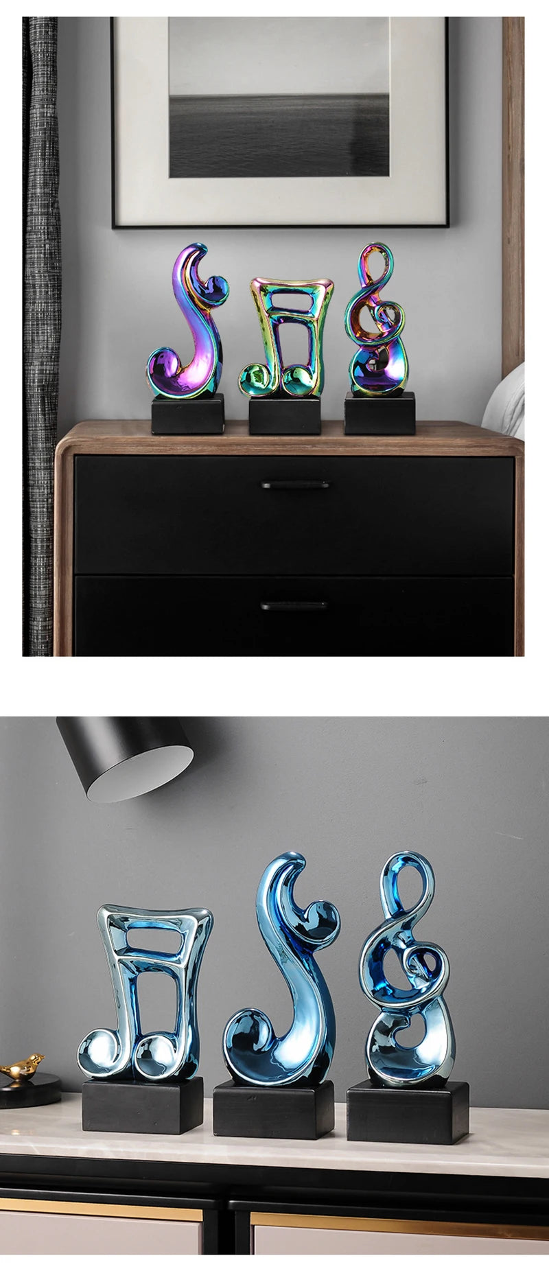 Music Symbol Note Ornament Decoration Ceramics Plating A Living Room Office Desktop Originality Arts And Crafts Gift