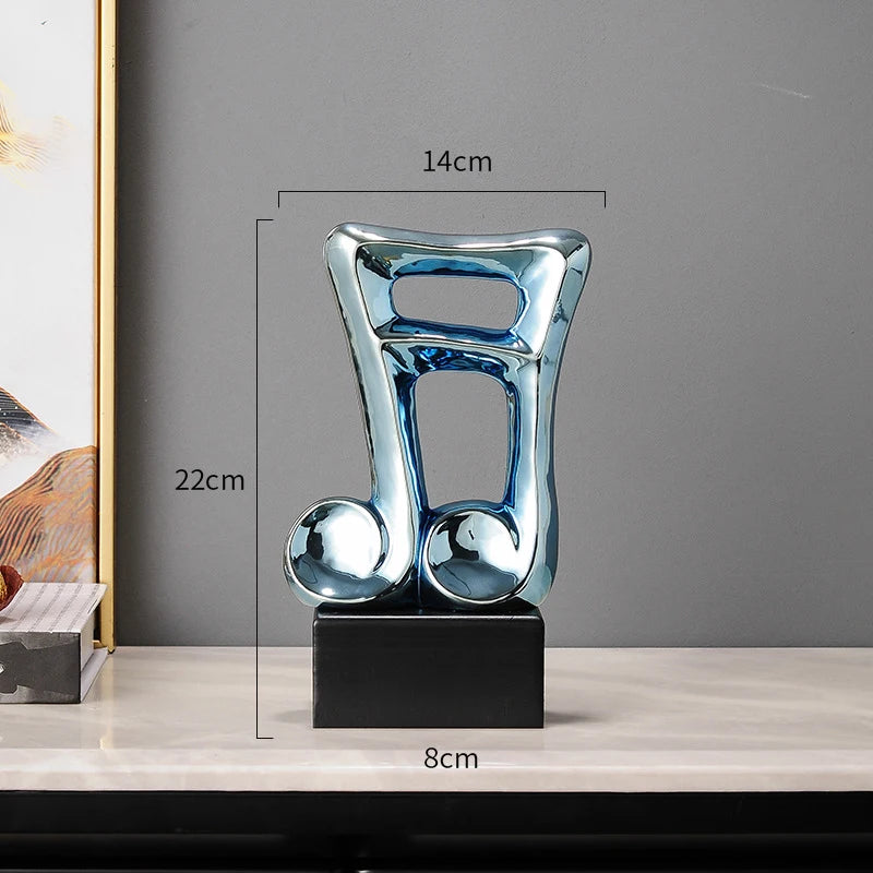 Music Symbol Note Ornament Decoration Ceramics Plating A Living Room Office Desktop Originality Arts And Crafts Gift