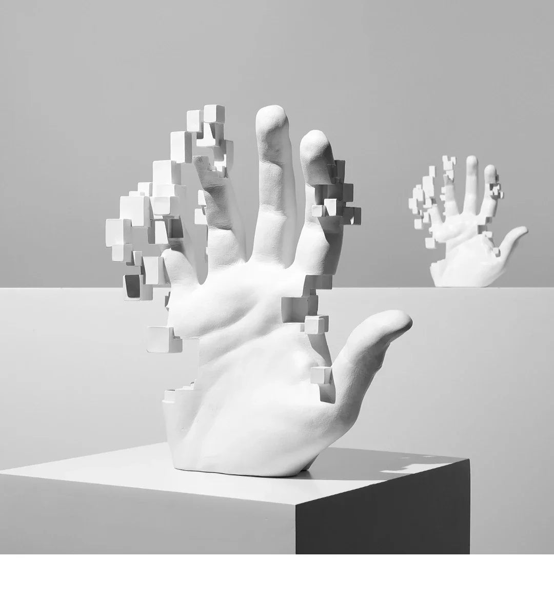 Home Living Room Decorations Abstract Art Palm Modern Luxury Table Hand Sculpture House Accessories Aesthetic Figurines Decor