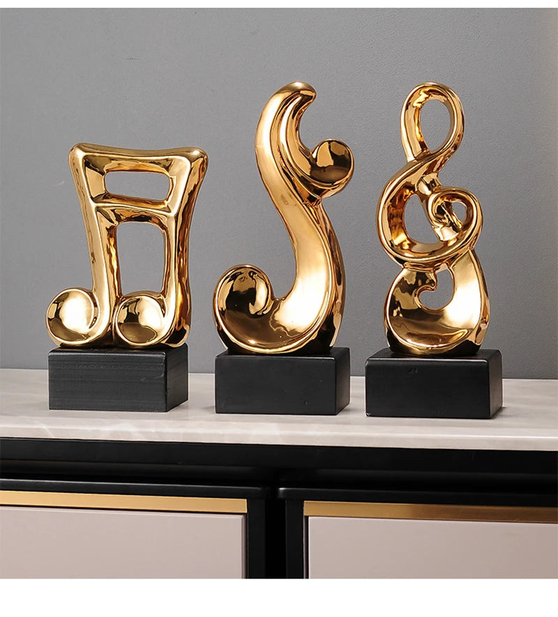 Music Symbol Note Ornament Decoration Ceramics Plating A Living Room Office Desktop Originality Arts And Crafts Gift