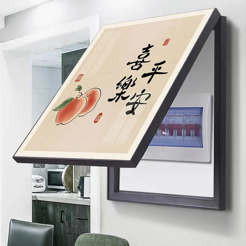 40X30CM Electric Meter Box Decor Power Switch Hide Cover Wall Canvas Poster Paintings Home Design Painting Decorative