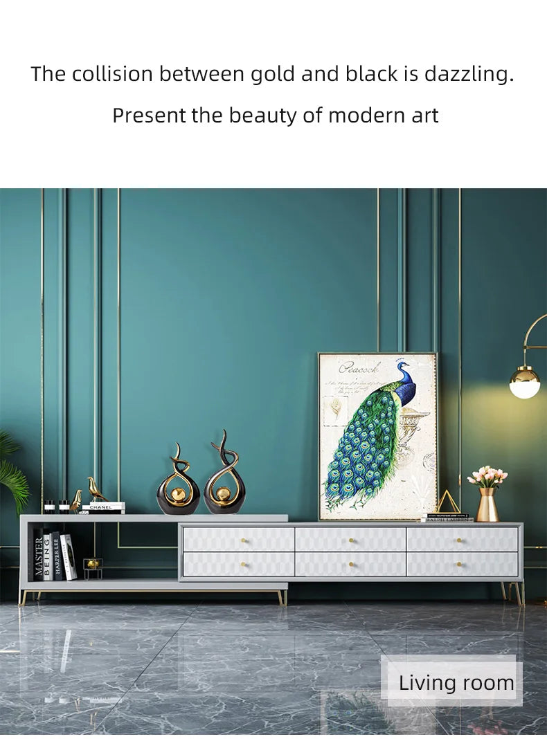 Nordic Abstract Ceramic Figurine Light Luxury Living Room Home Decoration Office Sculpture Decor Desk Accessories Craft Gift