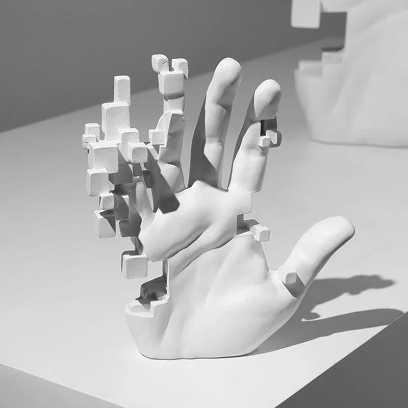 Home Living Room Decorations Abstract Art Palm Modern Luxury Table Hand Sculpture House Accessories Aesthetic Figurines Decor