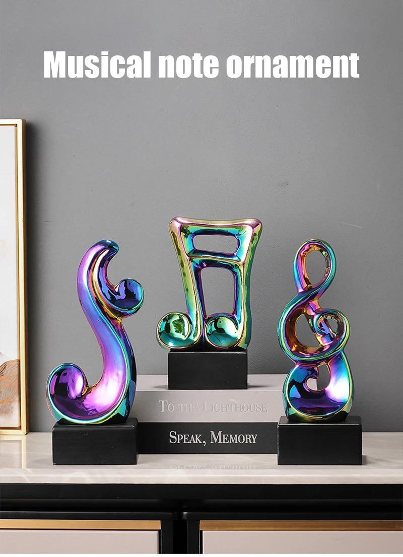 Music Symbol Note Ornament Decoration Ceramics Plating A Living Room Office Desktop Originality Arts And Crafts Gift