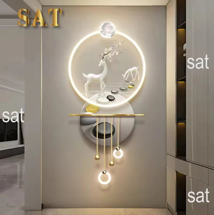 # 50x106cm High Quality Decorative Painting Wrought Iron Living Room Wall Simple Modern Bedroom Pendant Wall Decoration #