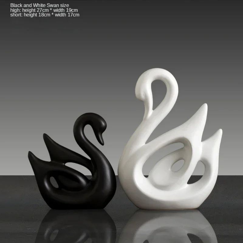 Silver Plated Bouble Couple Kiss Fish Vase Modern Europe Ceramic Furnishing Articles Office Home Livingroom Ornament Decoration