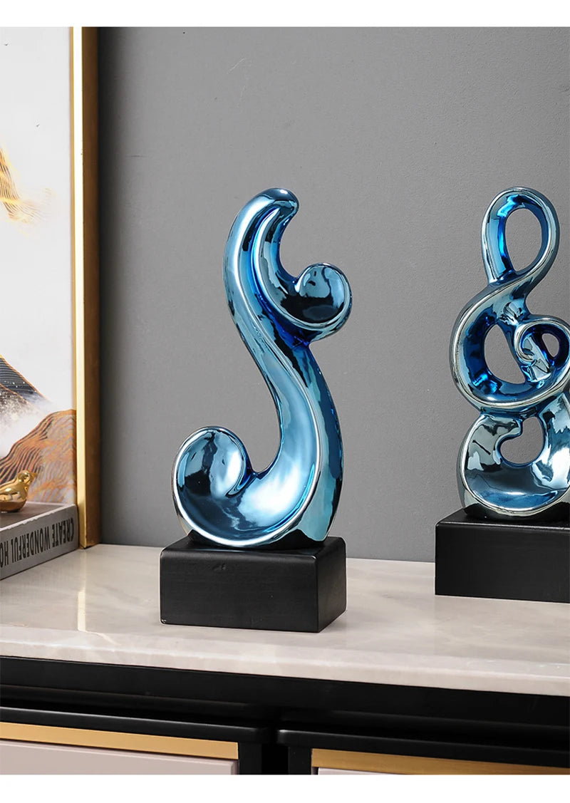 Music Symbol Note Ornament Decoration Ceramics Plating A Living Room Office Desktop Originality Arts And Crafts Gift
