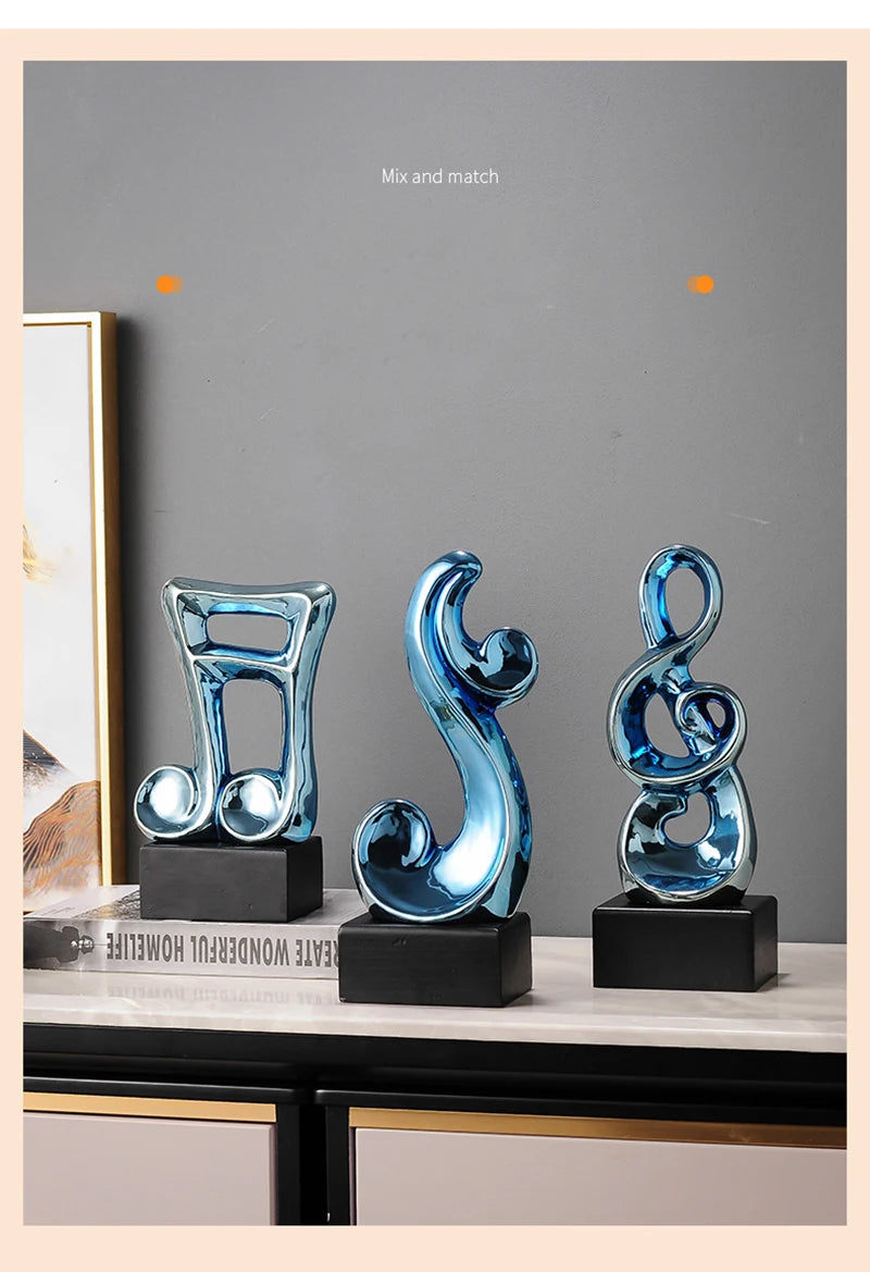 Music Symbol Note Ornament Decoration Ceramics Plating A Living Room Office Desktop Originality Arts And Crafts Gift