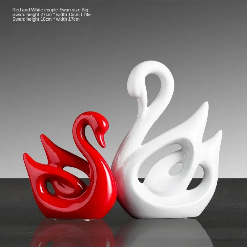 Silver Plated Bouble Couple Kiss Fish Vase Modern Europe Ceramic Furnishing Articles Office Home Livingroom Ornament Decoration
