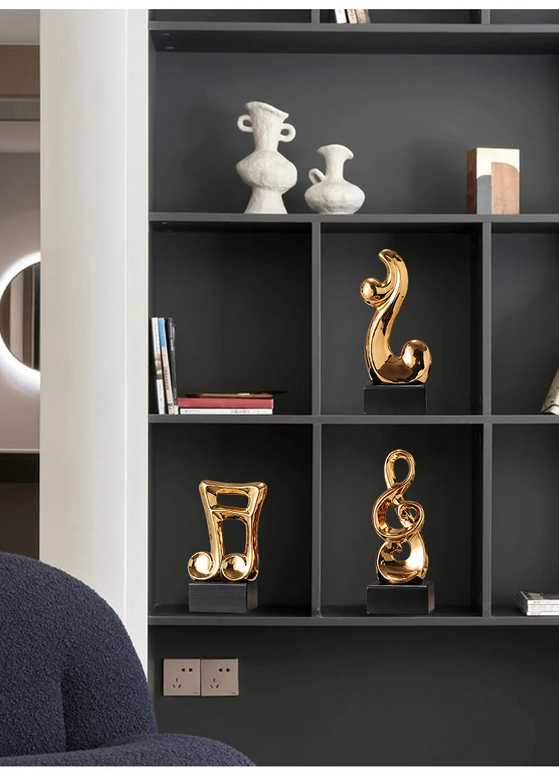 Music Symbol Note Ornament Decoration Ceramics Plating A Living Room Office Desktop Originality Arts And Crafts Gift