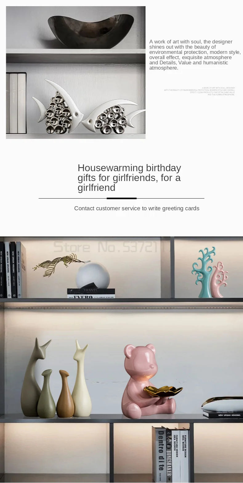 Silver Plated Bouble Couple Kiss Fish Vase Modern Europe Ceramic Furnishing Articles Office Home Livingroom Ornament Decoration