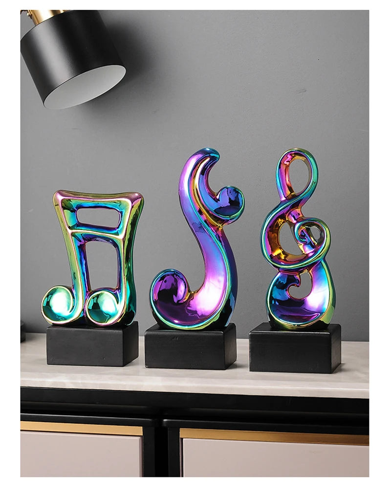 Music Symbol Note Ornament Decoration Ceramics Plating A Living Room Office Desktop Originality Arts And Crafts Gift