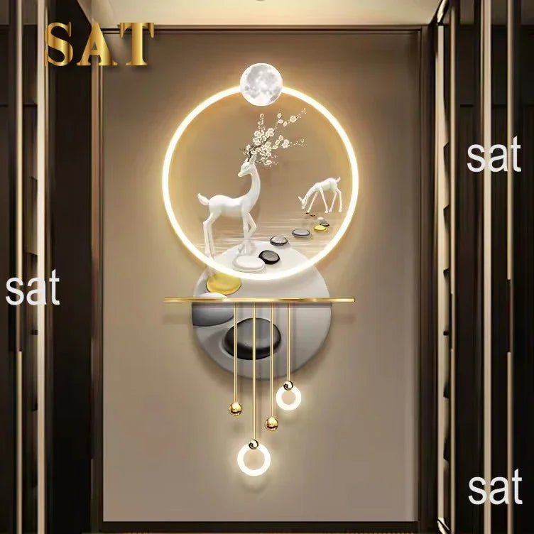 # 50x106cm High Quality Decorative Painting Wrought Iron Living Room Wall Simple Modern Bedroom Pendant Wall Decoration #