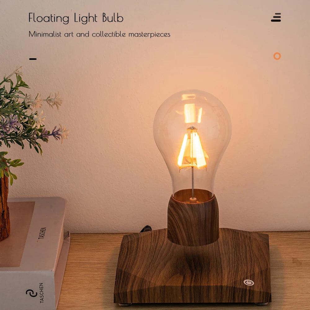 Innovative Room Reading Desk Night Light Lamp Magnetic Levitation Floating LED Light Bulb for Modern Home Office Decor Gift