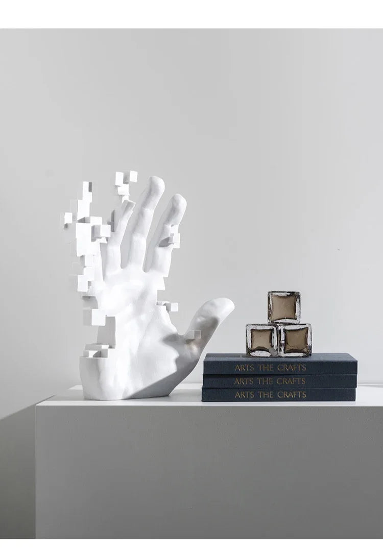 Home Living Room Decorations Abstract Art Palm Modern Luxury Table Hand Sculpture House Accessories Aesthetic Figurines Decor