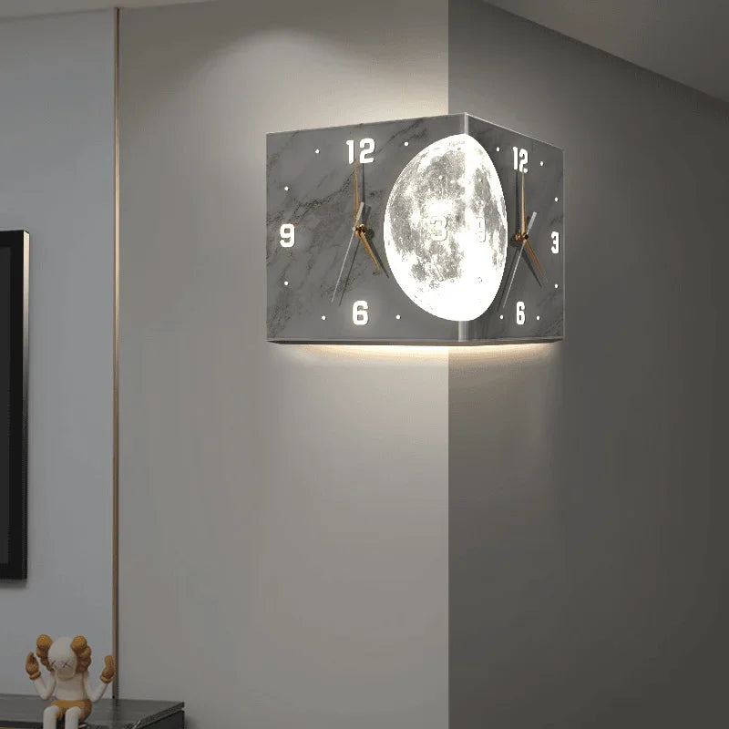 factory direct sales decorative landscape art printing home decoration acrylic iron bell painting mural art led lamp
