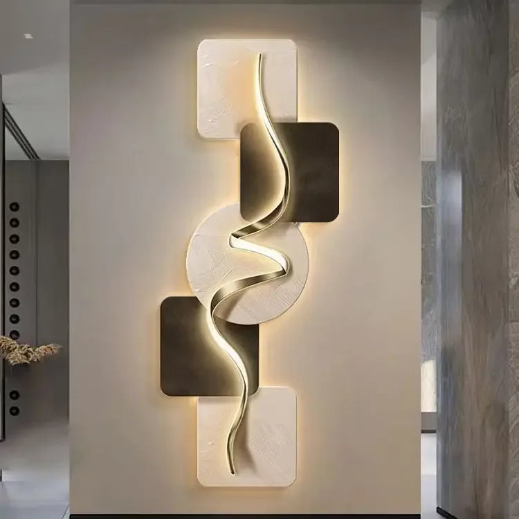 factory direct sales decorative landscape art printing home decoration acrylic iron bell painting mural art led lamp