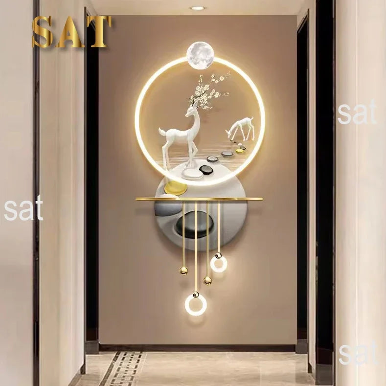# 50x106cm High Quality Decorative Painting Wrought Iron Living Room Wall Simple Modern Bedroom Pendant Wall Decoration #