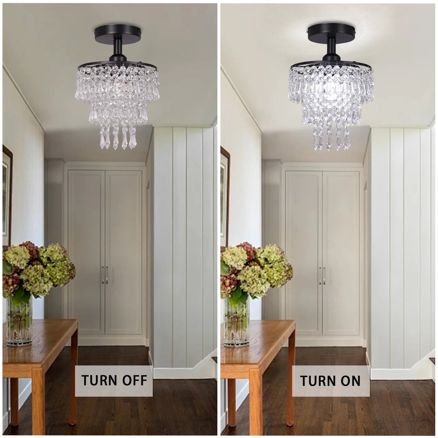K9 Crystals Chandelier Modern Nordic Black Crystal Pendant Ceiling Lights for Living Room and Hotel Home Decor