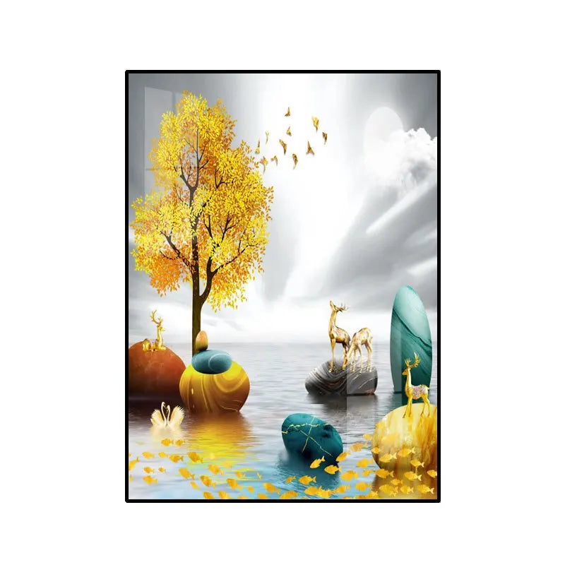 40X30CM Electric Meter Box Decor Power Switch Hide Cover Wall Canvas Poster Paintings Home Design Painting Decorative