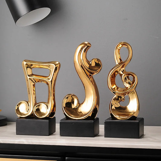 Music Symbol Note Ornament Decoration Ceramics Plating A Living Room Office Desktop Originality Arts And Crafts Gift