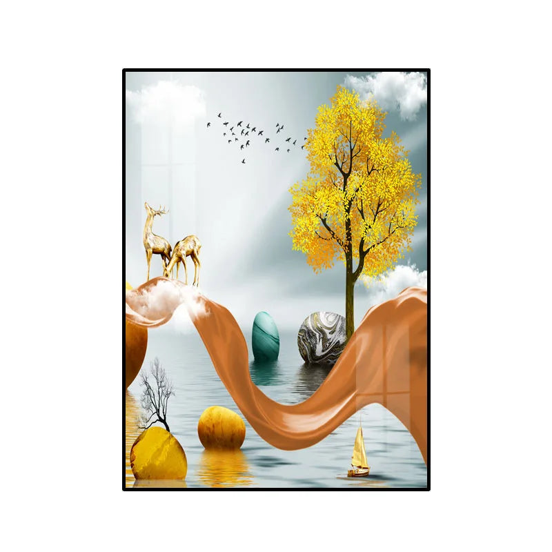 40X30CM Electric Meter Box Decor Power Switch Hide Cover Wall Canvas Poster Paintings Home Design Painting Decorative