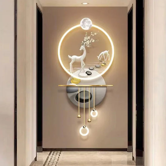 # 50x106cm High Quality Decorative Painting Wrought Iron Living Room Wall Simple Modern Bedroom Pendant Wall Decoration #