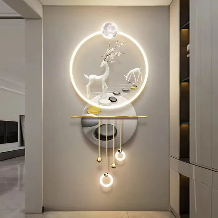 # 50x106cm High Quality Decorative Painting Wrought Iron Living Room Wall Simple Modern Bedroom Pendant Wall Decoration #